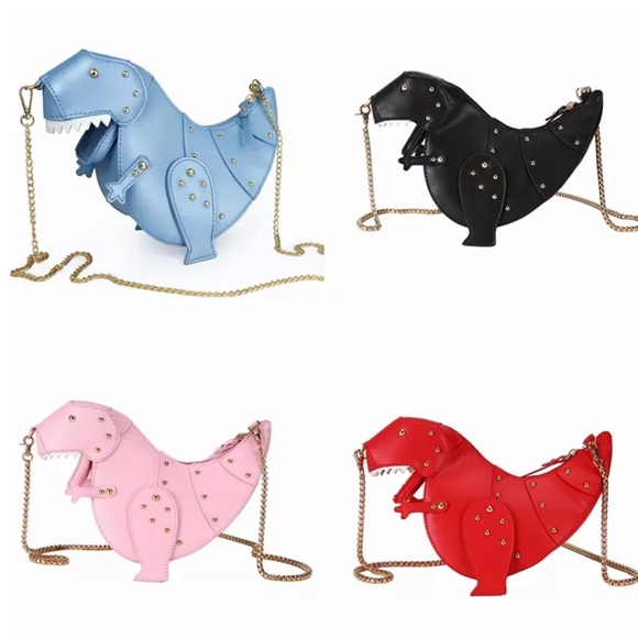 T-Rex Gold Studded Chain Crossbody - Picture 2 of 4